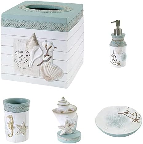 Avanti Linens - Farmhouse Shell Collection Bundle, Beautiful Coastal Decor for Bathroom or Kitchen image 2