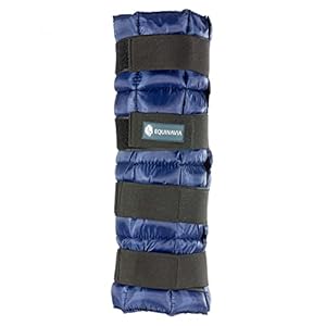 Equinavia Cool Relief Therapy Ice Boots Leg Wraps for Horses, Gel Pack with Adjustable Straps | 16.5″ x 15.5″ Single – Navy Blue – One Size