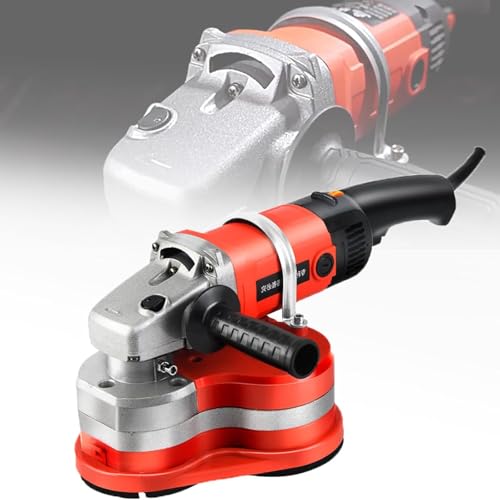 YORCME Lijadora de hormigón de 3 Cabezales, 10 cm, 2800 W, 6 velocidades y Campana de succión para lijar hormigón, Cemento, mármol y Granito