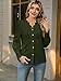 LUXVEER Lace Tops for Women Dressy Casual Blouses Puff Long Sleeve V Neck Button Down Business Work Shirts Deep Green S