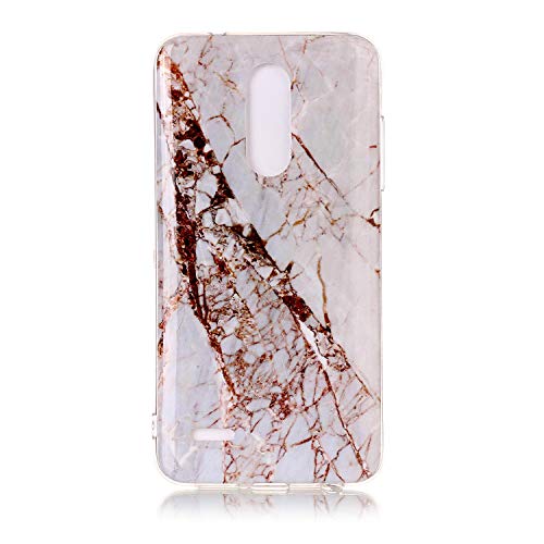 CUAgain Funda Compatible con LG K10 2018 / LG K11 Silicona Mármol Antigolpes Dibujos Ultrafina Motivo Cover Carcasa Case Kawaii Bumper Resistente Protección Flexible Vintage Funda