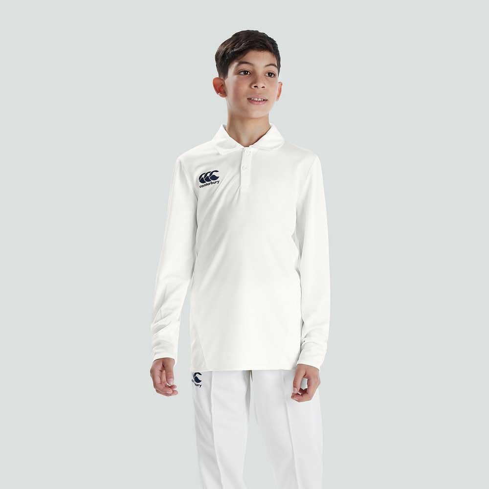 Canterbury Camiseta de Manga Larga de Críquet Performance Camisa Polo para Niños