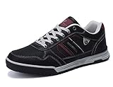 ARRIGO BELLO Freizeitschuhe Herren Sneaker Walkingschuhe Herrenschuhe Berufsschuhe Laufschuhe Atmungsaktiv Leichte Größe 41-46(DK Schwarz, Numeric_46)