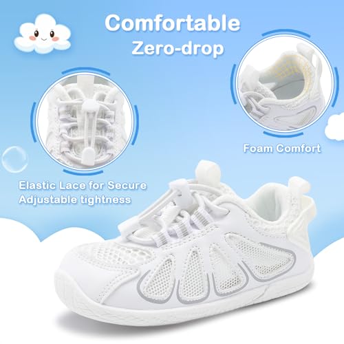 BARERUN Toddler Shoes Boy Girl Sneakers Lightweight Breathable Barefoot Running/Walking Shoes Toddler Tennis Shoes with Adjustable Tightness4