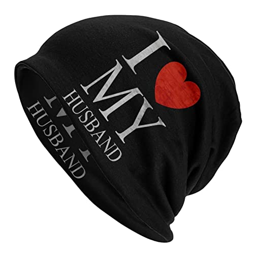 I Love My Husband Winter Beanie Gorros de Punto para Hombres y Mujeres Gorros de Calavera Suaves y cálidos para Clima frío