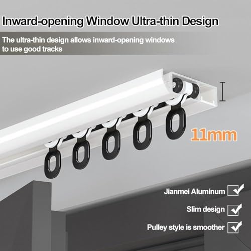 Tringle à rideau de douche robuste avec rail de plafond ultra fin - 3