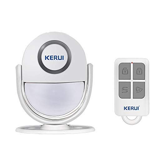 Mini Sensor de Movimiento inal Mbrico Kerui con Control Remoto,Mando a Distancia,para Seguridad en Tiendas o Casas, Color Blanco