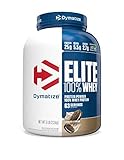 Dymatize Elite 100% Whey Protein Powder, Cookies & Cream, 25g of Protein, 5.5g BCAAs, Less Than 140 Cal., Gluten Free, 2g Carb, 2g Sugar, 3g Fat (63 Servings)