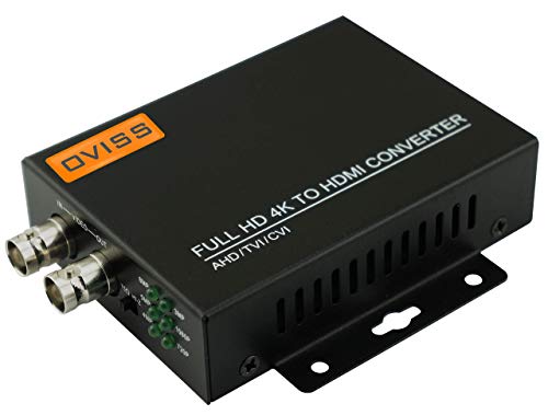 Oviss TVI/CVI/AHD to HDMI Converter Adapter, Full HD 4K 720P/1080P/3MP/4MP/5MP/8MP BNC to HDMI Video Converter for Monitor HDTV DVRs, Convert TVI CVI AHD CVBS BNC Video Signal to HDMI