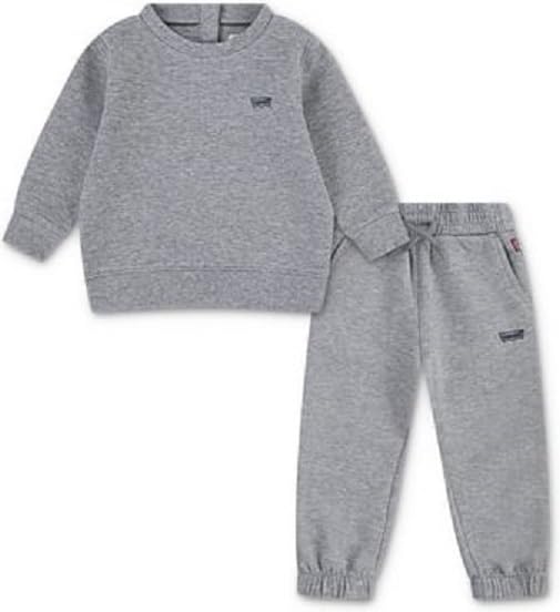 LVB Core Batwing Crew e Jogg LEVI\'SE- Sets Set Bebe Jogging, Erica Grigia, 12 Mesi Boy\'s