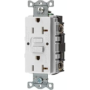 Hubbell Wiring GFRST20W AUTOGUARD Commercial Standard GFCI Receptacle, White, NEMA 5-20R, 125 Volts, 20 AMPS (1 PER CASE)
