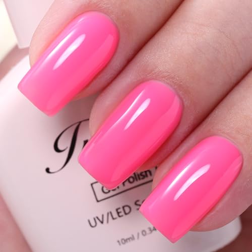 Imtiti UV Nagellack,Hellrosa Gel Nagellack, UV/LED Härtung erforderlich, langanhaltend bis zu 28 Tage, Hochglanz-Finish, professionelles Nageldesign-Zubehör für Frühling Sommer (10ml)
