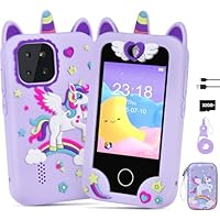 Kids Phone for Girls Boys, Toys for Boys Girls Age 3-12 Christmas Birthday Gifts, Touchscreen Kids Toy Cell Phone with Dual Camera, Puzzle Game, Music Player
