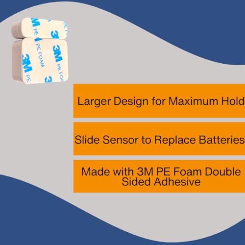 Image of Simplisafe Entry Sensor Adhesive | Mounting Tape for Simplisafe Door, Entry, and Contact Sensor | Easy Mount, No Cutting, Peel and Stick (5 Pack Sensor + 5 Magnet Side)