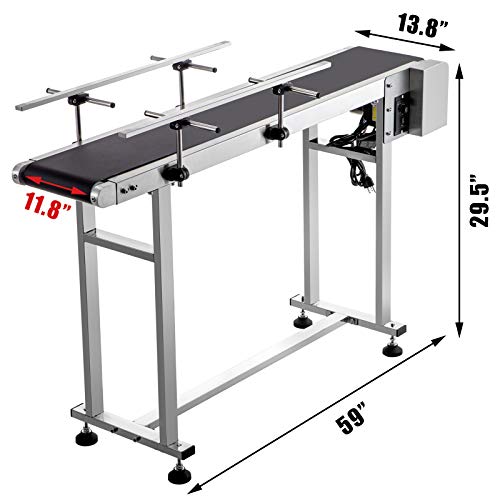 image for BestEquip Belt Conveyor Length 59-Inch, PVC Conveyor Belt Width 11.8-I