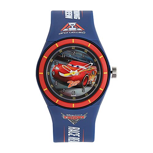 Zoop Disney Cars Quartz Analog Multicolour Dial Blue Plastic Strap Watch for Boys - NTC4048PP14