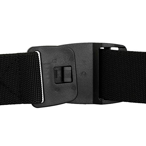 Sportmusies Elastic Belts for Men, Military Style Stretch Webbing Tactical Duty Belt (Black,Flat Plastic Buckle)2