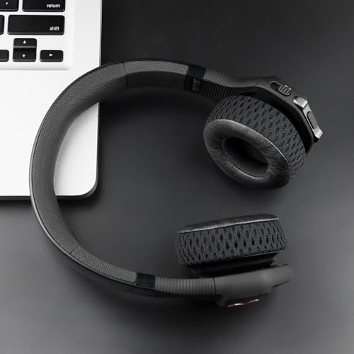 Image of SOULWIT Replacement Earpads for JBL Under Armour Sport Wireless Train On-Ear Headphones, Ear Pads Cushions with Soft Protein Leather and High-Density Memory Foam - Black