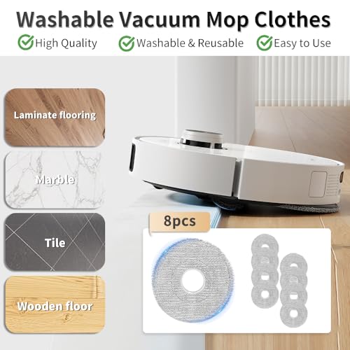Image of 8 Pack Mop Pads for Dreame L40 Ultra Spin Cleaning Pads Replacement Parts