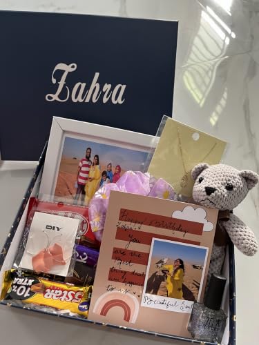 Image of HBH Celebration Hamper with Custom Name Photo Keepsake Present | Customized Photo Frame