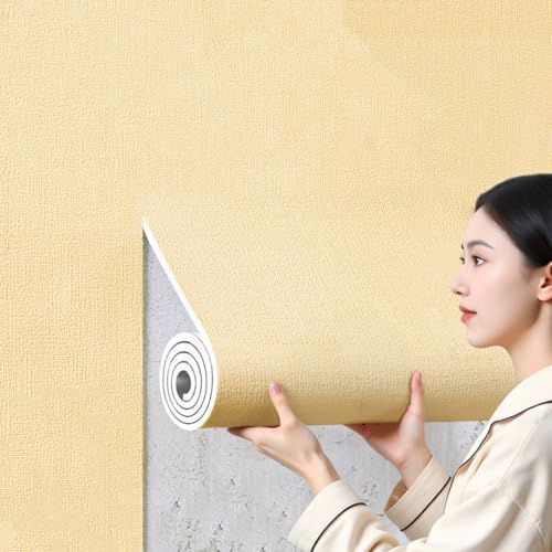 Papel Pintado Autoadhesivo Lino 3D Paneles de Pared Espuma XPE Impermeable para Techo 2
