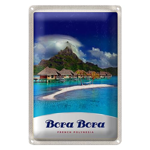 Bora Bora | French Polynesia | Plaque en métal | 20 x 30 cm