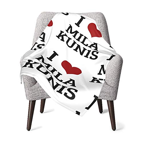 I Heart Mila Kunis Baby Blanket Super Soft Printed Blanket Receiving Blanket for Boys Girls, Stroller, Crib, Newborns, Receiving