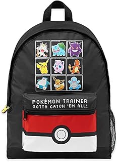 Pokemon Backpack Kids School Bag Boys Girls Teens Pikachu Pokeball