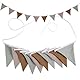 Romon Wimpelkette Kinderzimmer, Girlande Kinderzimmer Stoff Wimpelkette aus Musselin Baumwolle, Musselinstoff Girlande Baby Zimmer Girlanden Deko Mädchen Junge für Hausbett, Babybett Kinderbett