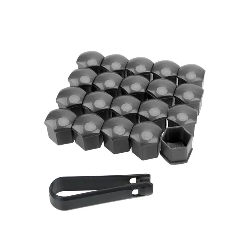 LOCKLGFMCZ 20/40Pcs Car Wheel Nut Caps 17/19/21mm Auto Hub Screw Cover Black Plastic Anti Dust Bolt Covers Tire Accessories(Yellow,19mm)