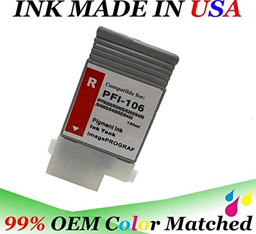 Vivid Colors Pfi-106 Compatible Ink Cartridge Replacement For Canon Pfi-105, Pfi-106 (130Ml, 12-Pack) For Ipf6300, Ipf6350, Ipf6400, Ipf6450 Printers #TOP2