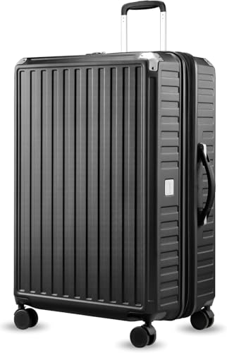 LUGGEX 28-Inch Spinner Hard Suitcase Black