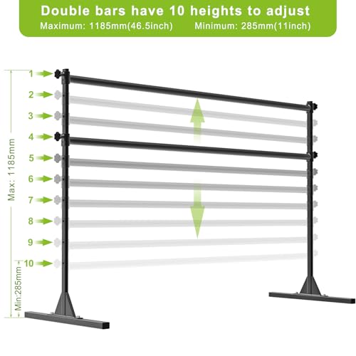 image for SELEWARE 6 FT Height Adjustable Ballet Barre Freestanding Ballet Bar H