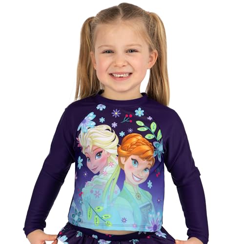 Disney Swimsuit, Long Sleeve Girls Bathing Suit, Elsa and Anna Girls Swimsuit, Kids Bathing Suit3