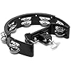 TIGER TAM70-BK Half Moon Drum Kit Mountable Tambourine - Black #1