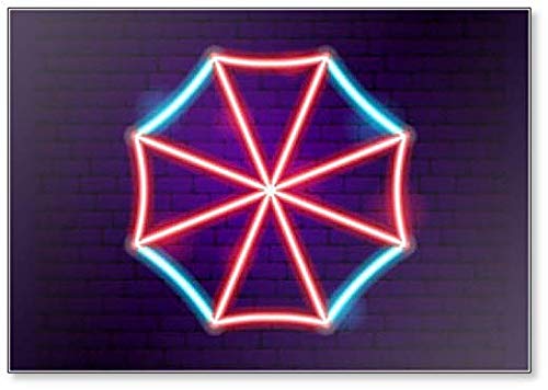 Aimant de réfrigérateur motif parapluie néon Cover