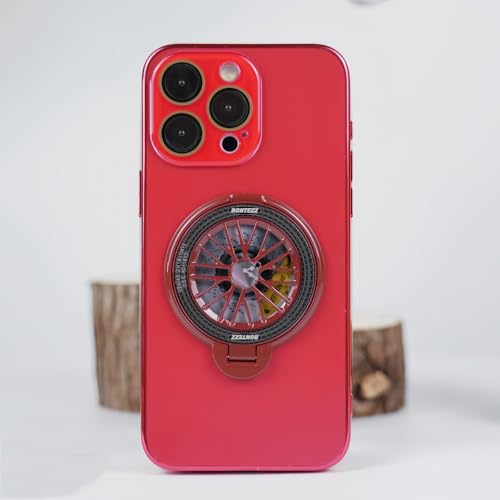 Étui de téléphone à support magnétique pour iPhone 13 Pro Max rouge antichoc