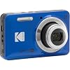 Kodak PIXPRO FZ55 Friendly Zoom Digital Camera, Bundle with 32GB Memory Card, Camera Bag, Tripod, Photo Editing Software, Card Reader (Blue)