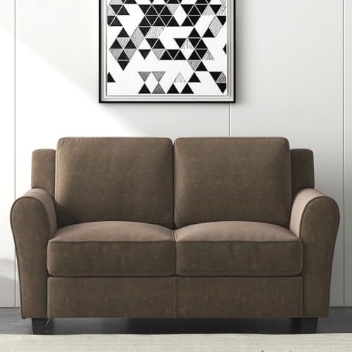 Bonzy Home 58" Brown Loveseat Sofa Couch for Living Room,