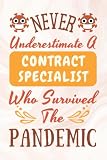 Contract Specialist Gifts: Lined Blank Notebook Journal for Contract Specialist, Funny Present for Friends, Family, Coworkers