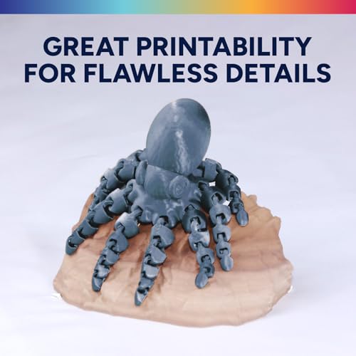 Image of OVERTURE Silk PLA Filament 1.75mm, Clog-Free Shiny, Metallic Shine 3D Printer Filament, 1kg Spool (2.2lbs), Ideal for Cosplay Jewelry & Home Decor (Silk Gray)