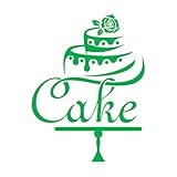 Konditorei-/Gebäckladen-/Kuchen-Logo, Konditor, feine Schnitzerei, Aufkleber, 54x69,8cm Kunst-/Wandbild, groß, Grün