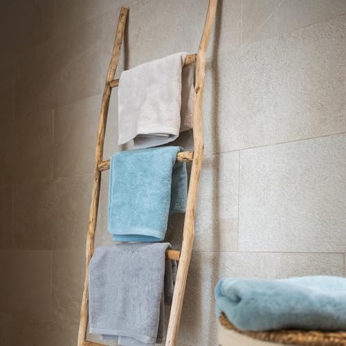 Homewell Handtuch Set - 2 Badetücher - weich und saugstark, 100% Baumwolle, Oeko-Tex 100 Zertifiziert (2 Badetücher 70x140 cm, Grau) – Ansicht 5
