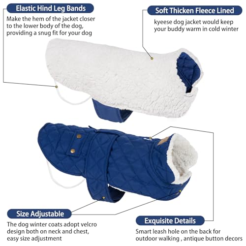 KYEESE-Dog-Coats-Warm-Dog-Jacket-Winter-Windproof-Padded-Sherpa-Cozy-Dog-Clothes-for-Small-Dogs-with-Furry-Collar-BlueS KYEESE Dog Coats Warm Dog Jacket Winter Windproof Padded Sherpa Cozy Dog Clothes for Small Dogs with Furry Collar BlueS