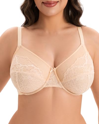 Vukoiswe Minimizer Bra for Women, Plus Size Full Coverage Underwire Bra - image 1