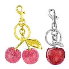 Pink and Red Cherry Bag Charms