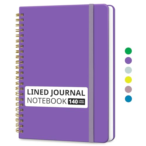 Image of Taja Lined Spiral Journal Notebook for Women & Men, 140 Pages, College Ruled Hardcover Notebook for Work & Note Taking, Journals for Writing, A5(5.7 inch x 7.9 inch) - Periwinkle Blue