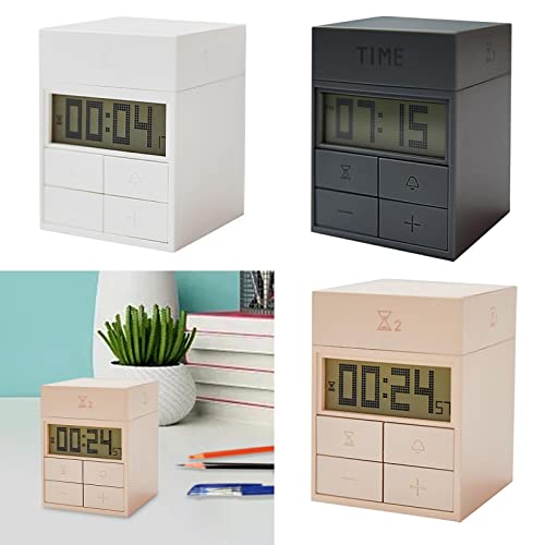 Image of Rotating Kitchen Timer LCD Display Alarm Clock for Kitchen Workout Classroom White | Home & Garden | Kitchen, Dining & Bar | Kitchen Tools & Gadgets | Timers