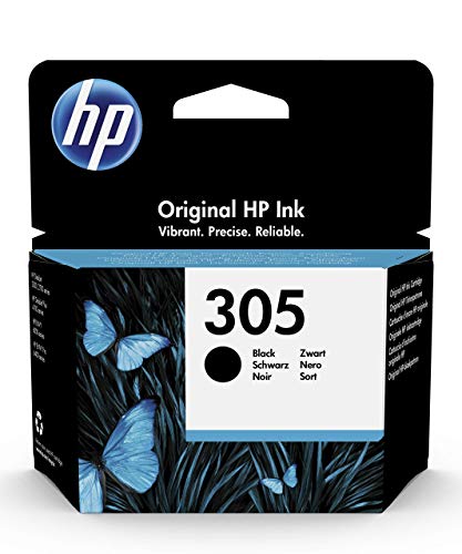 HP 305 Cartouche d'encre originale,3YM61AE, Noir, Compatible avec les séries Deskjet 1200, 2300, 2700, 2700e, 2800, 2800e, 4100e, 4200, 4200e, DeskJet Plus...