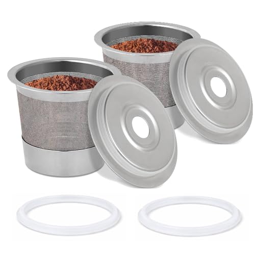 2 Pack Stainless Steel Reusable Pods for Ninja Dual Brew CFP101 and PB051